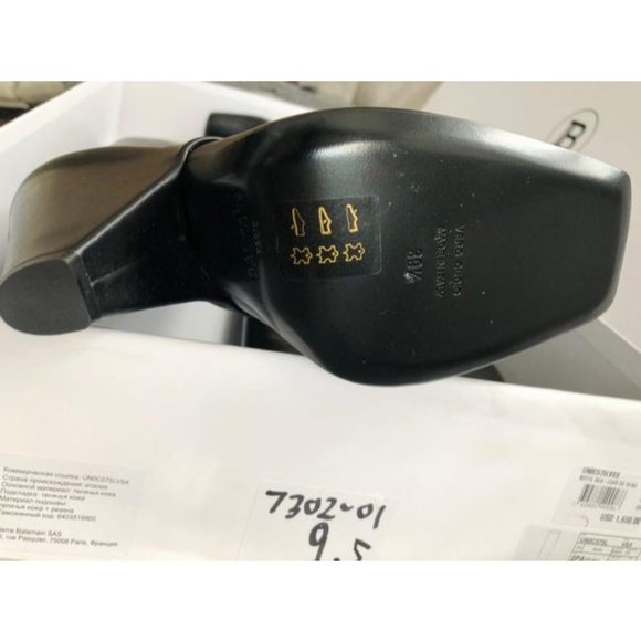 BALMAIN Black Smooth Leather Rea Boots Size EU:39.5 - Picture 8 of 12